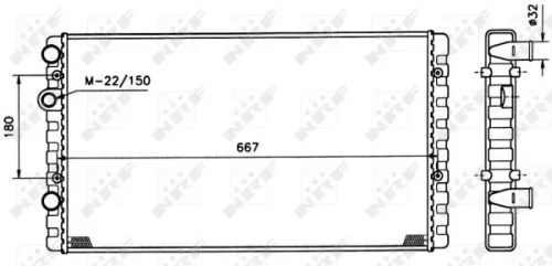 NRF NRF 509521 NRF Radiator Engine Cooling Fits Seat Vw Arosa Caddy Cordoba Golf Ibiza Inca 