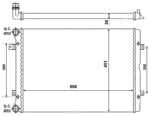 NRF NRF 53022 NRF Radiator Engine Cooling Fits Ford Seat Vw Alhambra Galaxy Sharan 