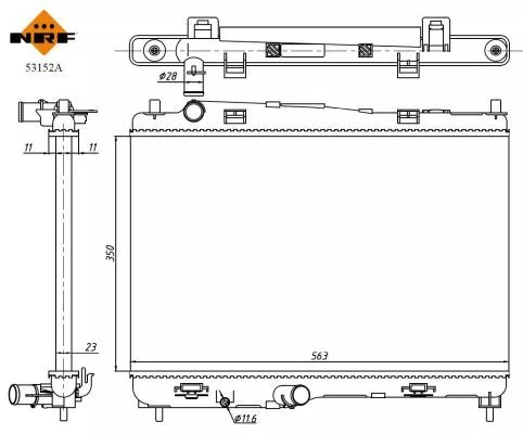 NRF NRF 53152A NRF Radiator Engine Cooling Fits Ford B-Max Fiesta 