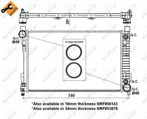NRF NRF 53419 NRF Radiator Engine Cooling Fits Mercedes-Benz C-Class Clk Slk 