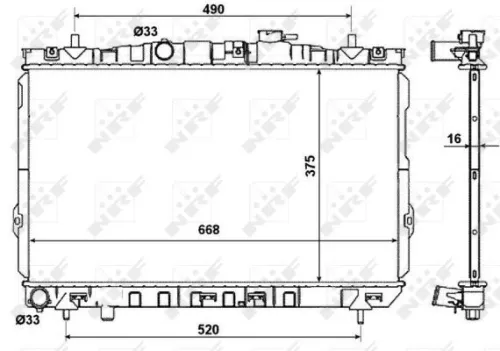 NRF NRF 53471 NRF Radiator Engine Cooling Fits Hyundai Coupe Tiburon 