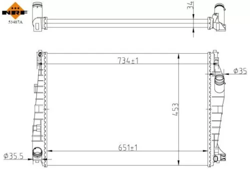 NRF NRF 53487A NRF Radiator Engine Cooling Fits Alfa Romeo 159 Brera Spider 
