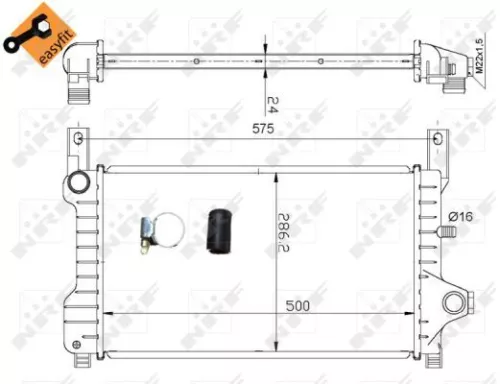 NRF NRF 53635 NRF Radiator Engine Cooling Fits Ford Fiesta 