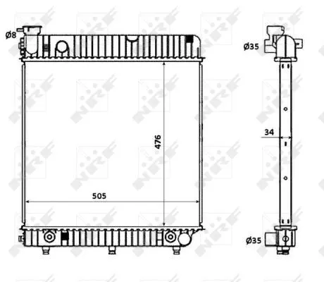 NRF NRF 53875 NRF Radiator Engine Cooling Fits Mercedes-Benz T1 
