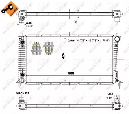 NRF NRF 56030 NRF Radiator Engine Cooling Fits Ford Usa Expedition 