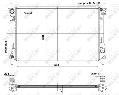 NRF NRF 56040 NRF Radiator Engine Cooling Fits Ford Asia & Oceania Figo 