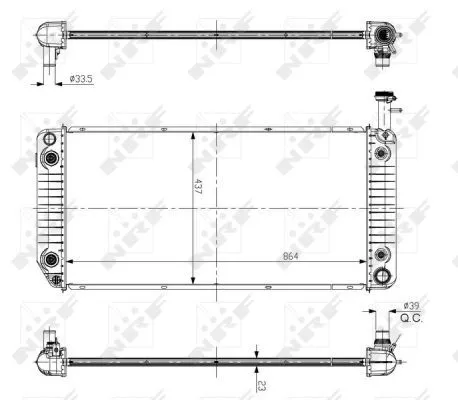 NRF NRF 56093 NRF Radiator Engine Cooling Fits Chevrolet Express 2500 Express 3500 