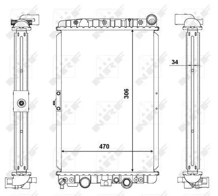 NRF NRF 56123 NRF Radiator Engine Cooling Fits Vw Parati 
