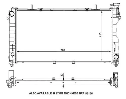 NRF NRF 56133 NRF Radiator Engine Cooling Fits Chrysler Voyager 