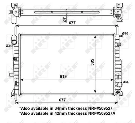 NRF NRF 56135 NRF Radiator Engine Cooling Fits Ford Cougar Mondeo 