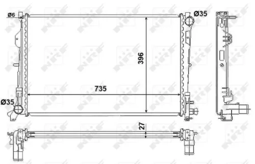 NRF NRF 58230 NRF Radiator Engine Cooling Fits Chrysler Voyager Voyager / Grand Voyager 