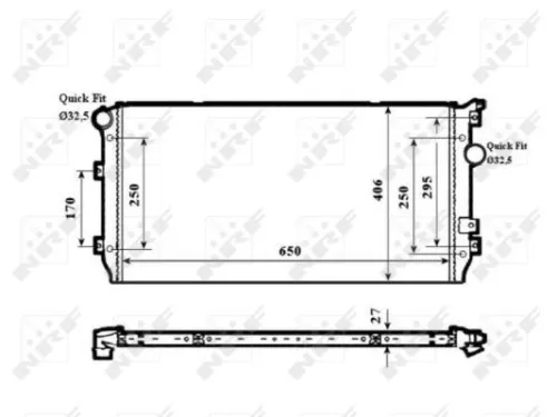 NRF NRF 58339 NRF Radiator Engine Cooling Fits Seat Vw Alhambra Sharan Tiguan 