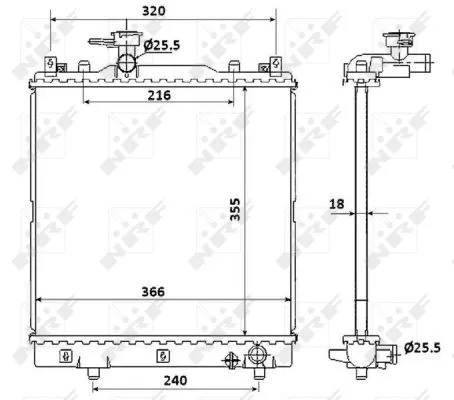 NRF NRF 58353 NRF Radiator Engine Cooling Fits Suzuki Alto 