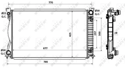 NRF NRF 58360 NRF Radiator Engine Cooling Fits Audi A6 A6 Allroad 