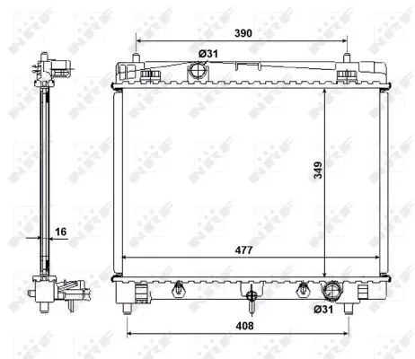 NRF NRF 58495 NRF Radiator Engine Cooling Fits Toyota Yaris / Vios 