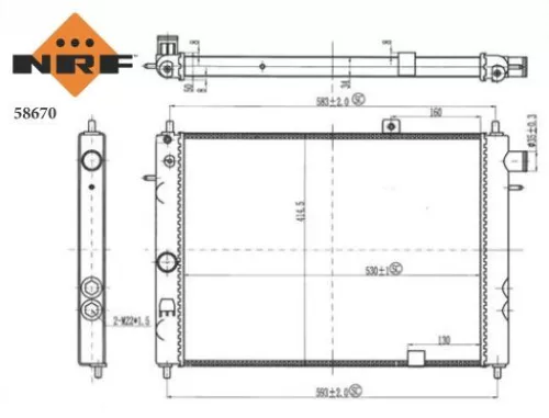 NRF NRF 58670 NRF Radiator Engine Cooling Fits Opel Vauxhall Ascona Astra Cavalier Kadett 