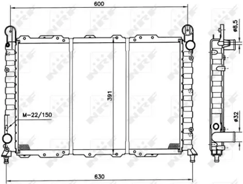 NRF NRF 58996 NRF Radiator Engine Cooling Fits Alfa Romeo 145 146 