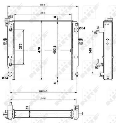 NRF NRF 507567 NRF Radiator Engine Cooling 48x450x448mm 