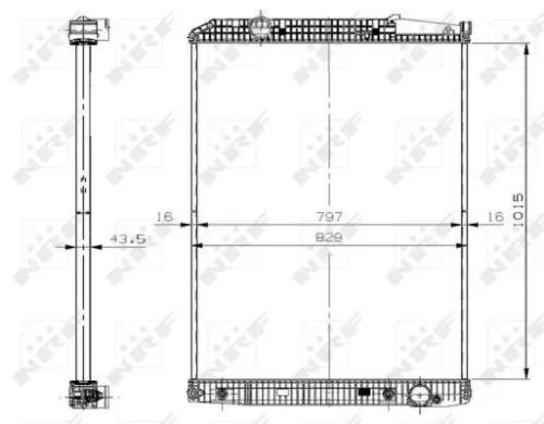 NRF NRF 509578 NRF Radiator Engine Cooling Fits Mercedes-Benz Actros Actros Mp2 / Mp3 