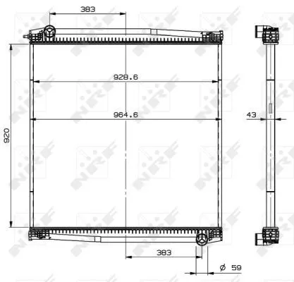 NRF NRF 509770 NRF Radiator Engine Cooling Fits Man Mercedes-Benz Neoplan Scania Centroliner 