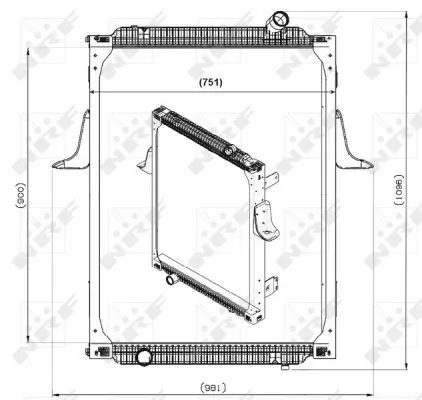 NRF NRF 539700 NRF Radiator Engine Cooling Fits Renault Trucks Kerax 