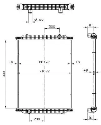 NRF NRF 549700 NRF Radiator Engine Cooling Fits Bova Irisbus Solaris Futura Magiq Recreo Urbino 