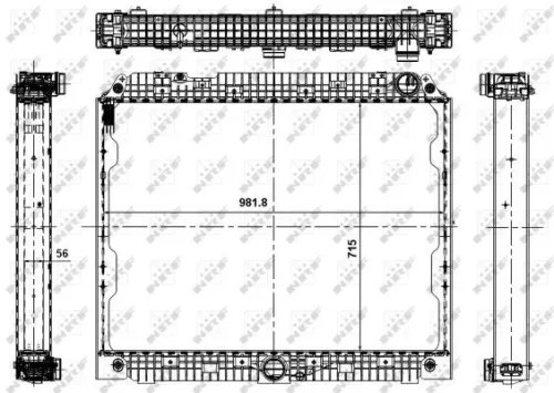 NRF NRF 56070 NRF Radiator Engine Cooling Fits Mercedes-Benz Actros Mp4 / Mp5 Antos Arocs 