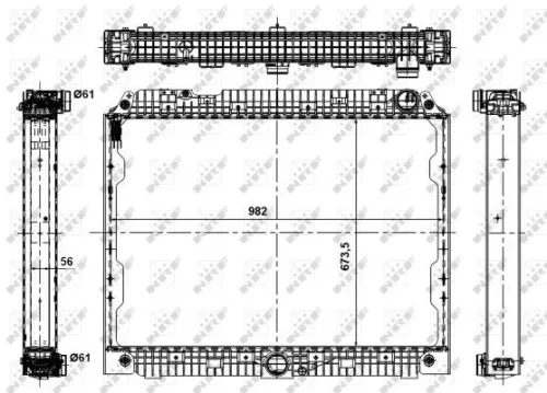 NRF NRF 56071 NRF Radiator Engine Cooling Fits Mercedes-Benz Actros Mp4 / Mp5 Antos Arocs 
