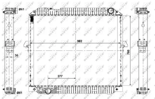 NRF NRF 56073 NRF Radiator Engine Cooling Fits Mercedes-Benz Actros Mp4 / Mp5 Antos Arocs 