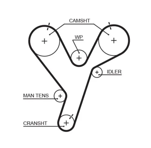 GATES GATES K015446XS Gates Timing Belt Kit / Set Fits Chrysler Dodge Mitsubishi 