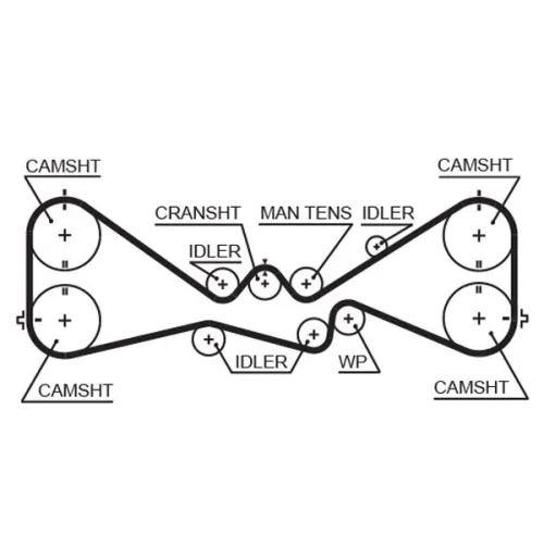 GATES GATES K015612XS Gates Timing Belt Kit / Set Fits Subaru Forester Impreza Legacy 