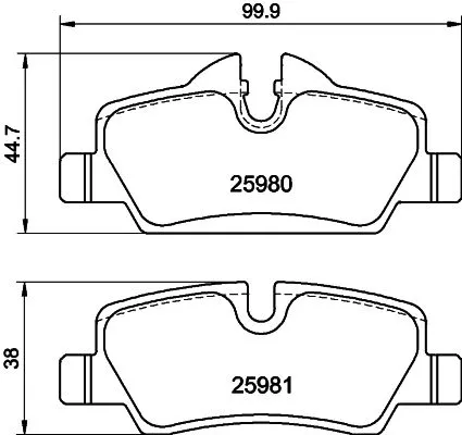 Mintex Racing Rear Brake Pad Set Fits Mini Cooper F55 F56 F57 2013 -
