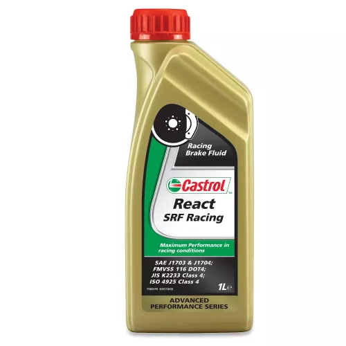 Classic Castrol Oil React Dot 3 4 SRF Racing Brake Fluid 1 Litre 1 L 15F1D0