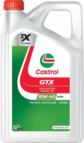 Castrol GTX 10W-40 A3/B4 Part Synthetic Engine Oil Premium Protection 5 Litre