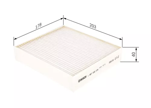 BOSCH BOSCH 1 987 432 034 Bosch Cabin Pollen Filter Fits Mitsubishi Smart Colt Colt Czc Forfour Roadster 