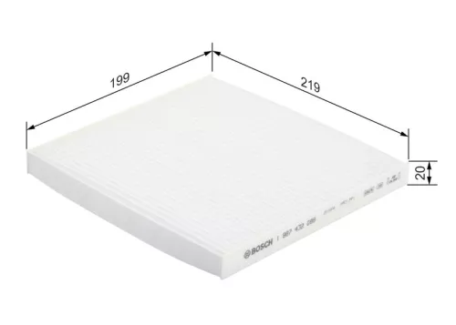 BOSCH BOSCH 1 987 432 088 Bosch Cabin Pollen Filter Fits Toyota Avensis Corolla 