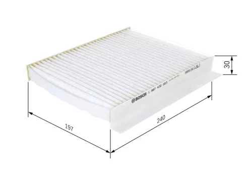 Bosch Cabin Pollen Filter Fits Honda Civic