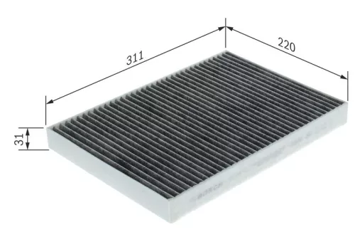 Bosch Cabin Pollen Filter Fits Audi VW Porsche