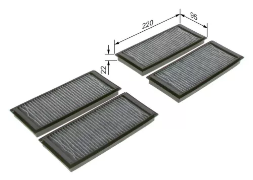 BOSCH BOSCH 1 987 435 587 Bosch Cabin Pollen Filter Fits BMW 3 Series 