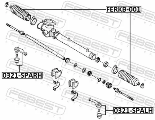 FEBEST FEBEST 0121-SPARH Febest Front Right Outer Tie Rod End Fits Daihatsu Toyota Extol Sparky Track Rod 