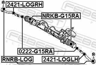 FEBEST FEBEST RNRB-LOG Febest Front Left Or Right Tie Rod End Repair Kit Fits Dacia Nissan Renault 