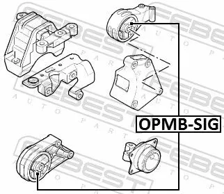 FEBEST FEBEST OPMB-SIG Febest Lower Engine Mount Fits Cadillac Opel Saab Vauxhall 9-3 Bls Signum Vectra 