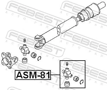 FEBEST FEBEST ASM-81 Febest Front Propshaft Joint Coupling Fits Chevrolet Eagle Mitsubishi Plymouth 