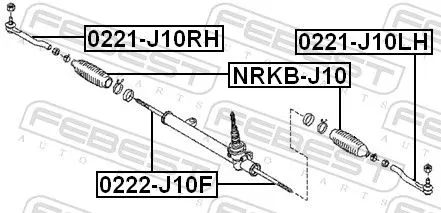 FEBEST FEBEST 0221-J10RH Febest Front Right Outer Tie Rod End Fits Nissan Qashqai Track Rod Steering 