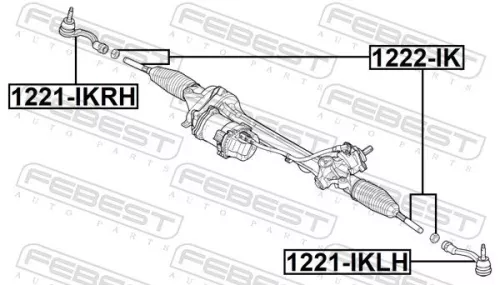 FEBEST FEBEST 1221-IKLH Febest Front Left Outer Tie Rod End Fits Genesis Hyundai Kia G70 Genesis Stinger 
