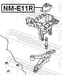 FEBEST FEBEST NM-E11R Febest Rear Upper Left Engine Mount Fits Dacia Nissan Renault Ad Almera Bluebird 