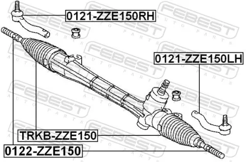 FEBEST FEBEST 0121-ZZE150RH Febest Front Right Outer Tie Rod End Fits Toyota Auris Auris Van Blade Corolla 