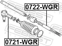 FEBEST FEBEST 0722-WGR Febest Front Inner Tie Rod Fits Suzuki Carry Gs Ignis Kei Liana Sc100 Track Rod 