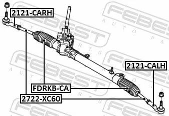 FEBEST FEBEST 2722-XC60 Febest Front Inner Tie Rod Fits Volvo Xc60 Track Rod 
