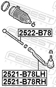 FEBEST FEBEST 2521-B78RH Febest Front Right Outer Tie Rod End Fits Citroën C4 Grand Picasso C4 Picasso 